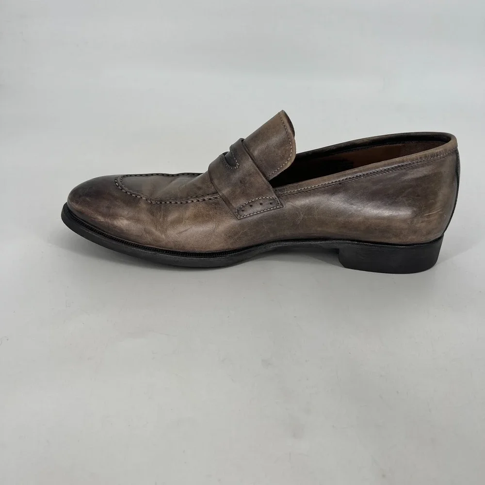 Di‎ Bianco Manzoni Brera Loafer Mens 10 Green SPQR Leather Preppy Classic